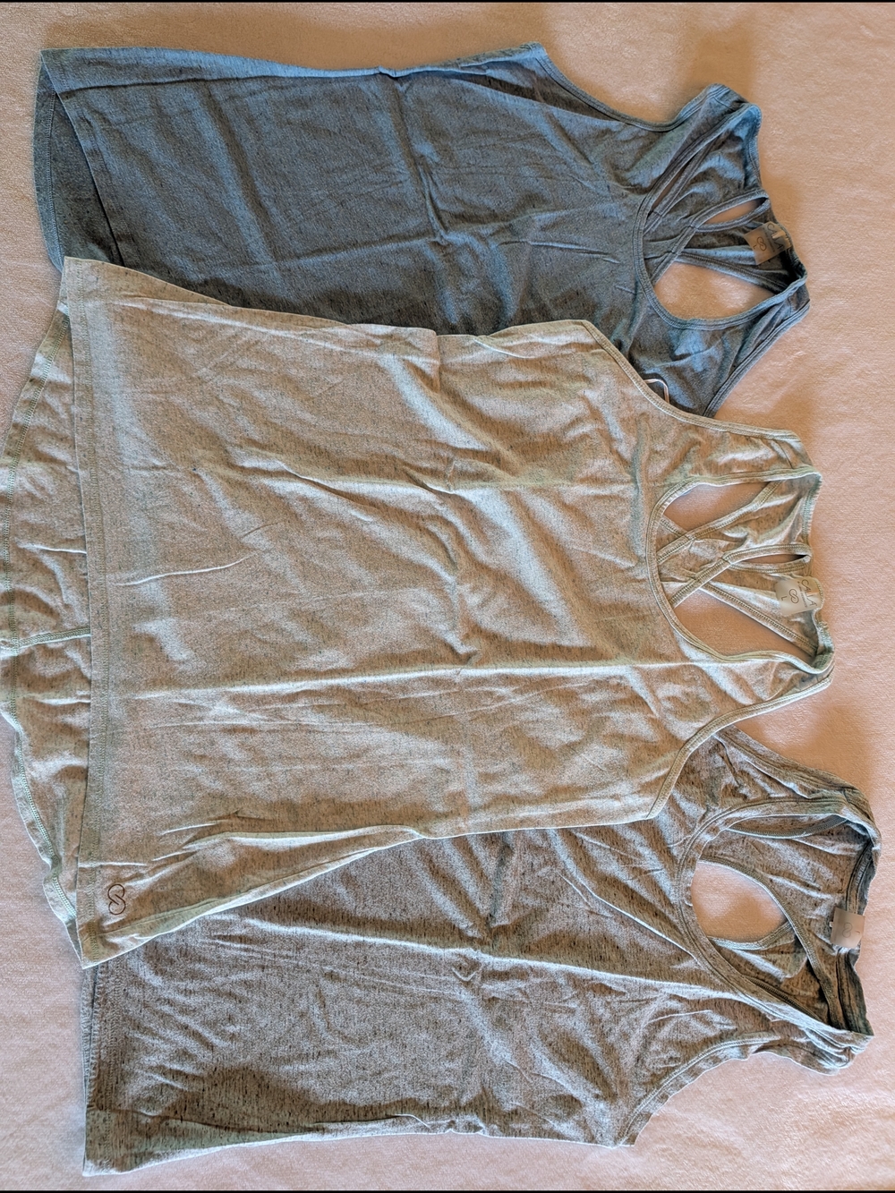 CALIA Yoga Women's Racerback Tank - Heathered Blue, Green & Grey (Set of 3) - Picture 2 of 9